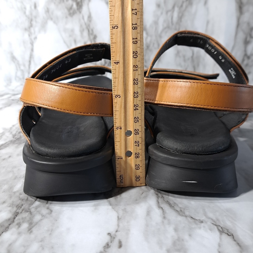 Wolky Women's Open Toe Comfortable Sandals‎ Genuine Leather Chestnut/Brown 42 - Picture 4 of 15